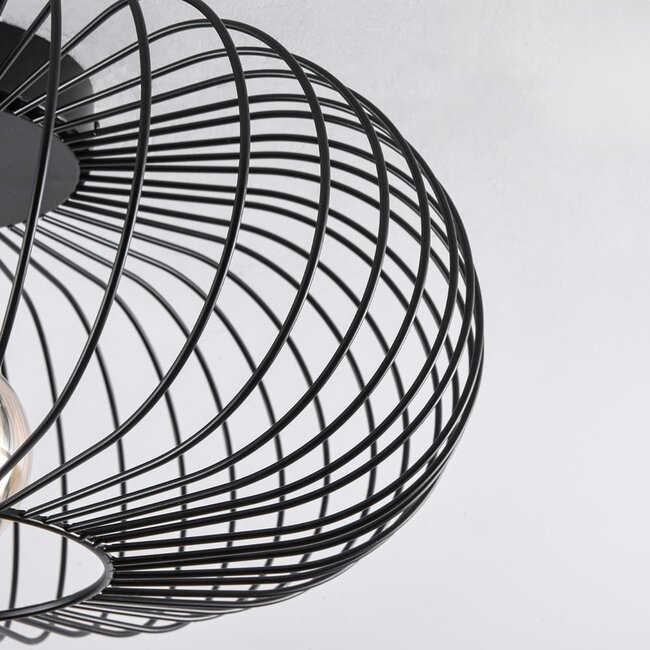 Ceiling lights of Black metal, 1-light - Metal