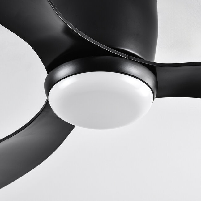 Summer/winter ceiling fan Circo Black with adjustable Colour temperature