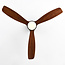 Summer/winter ceiling fan in wood with adjustable colour temperature - Flux