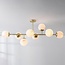 Osem Gold Designer lighting ceiling lamp with marble-look bulbs, 8-light