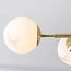 Designer ceiling light Osem gold with marble-effect spheres, 8-light