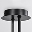 Modern ceiling lamp in Matt black with marble-look bulbs, 4-light - Nymo