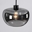 Industrial wall light Dasha with swivelling and extendable arm with smoked glass