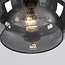 Industrial wall light Dasha with swivel and extendable arm with smoked glass