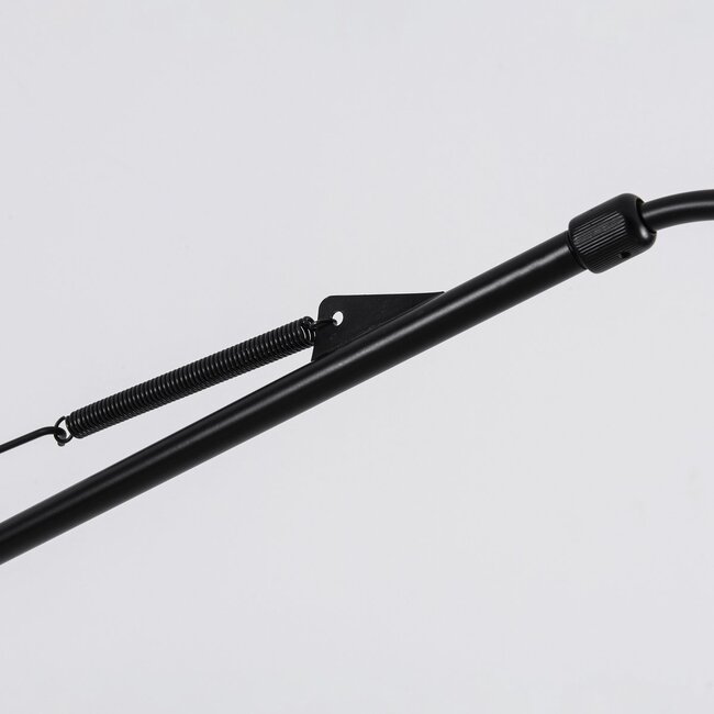 Industrial wall light Dasha with swivelling and extendable arm with smoked glass