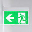 Surface-mounted emergency lighting, sideways wall mounting