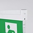 Surface-mounted emergency lighting, sideways wall mounting