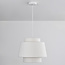 Japandi pendant lamp Vilo - White fabric