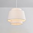 Japandi pendant lamp Vilo - White fabric
