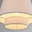 Japandi pendant lamp Vilo - White fabric