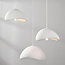 Sora 3-light pendant light - white stone effect