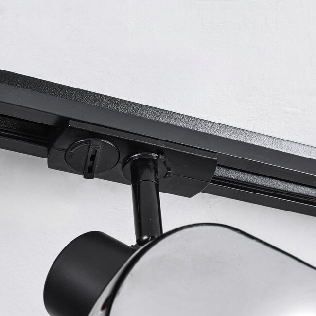 3 metre track system Juna - 1-phase with smoked spotlights