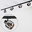 Modern 1.5 metre single-phase track lighting system with Juna smoke spotlights - ceiling lights
