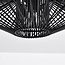 Black outdoor lamp Woven from braided rope