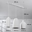 Modern Wabi-Sabi pendant lamp with stone effect White, 3-light - Iki