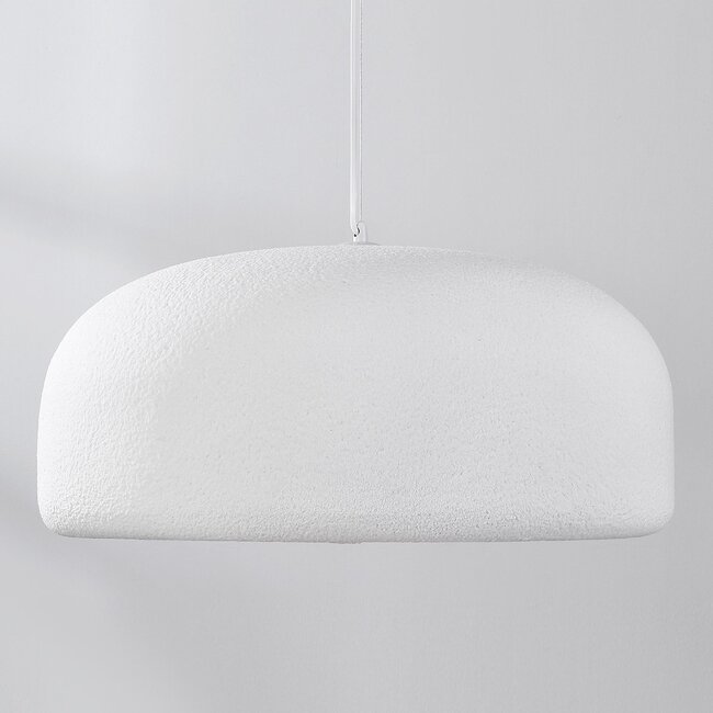Minimalist Wabi-Sabi Kaoru pendant lamp Ø60 cm with stone effect - White