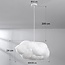 Kumo cloud shaped pendant light medium - white
