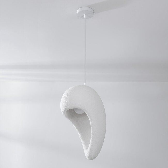 pendant light Hana - white stone effect