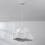 Modern white pendant lamp with stone effect in Wabi-Sabi style - Nami, Ø52 cm