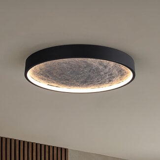 3-step dimmable ceiling lamp, Black with grey stone effect, Ø40, 18W