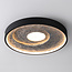 Modern ceiling lamp Cercul black with grey stone effect Ø40 cm, 36W - 3-step dimmable