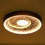 Modern ceiling lamp Cercul black with grey stone effect Ø40 cm, 36W - 3-step dimmable