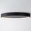 Cercul Black ceiling light with 3-step dimmable LEDs and grey stone effect, Ø60 cm, 29W