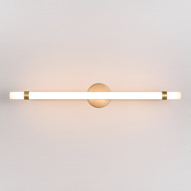 Adjustable bathroom mirror light, Gold with integrated LEDs - Optix