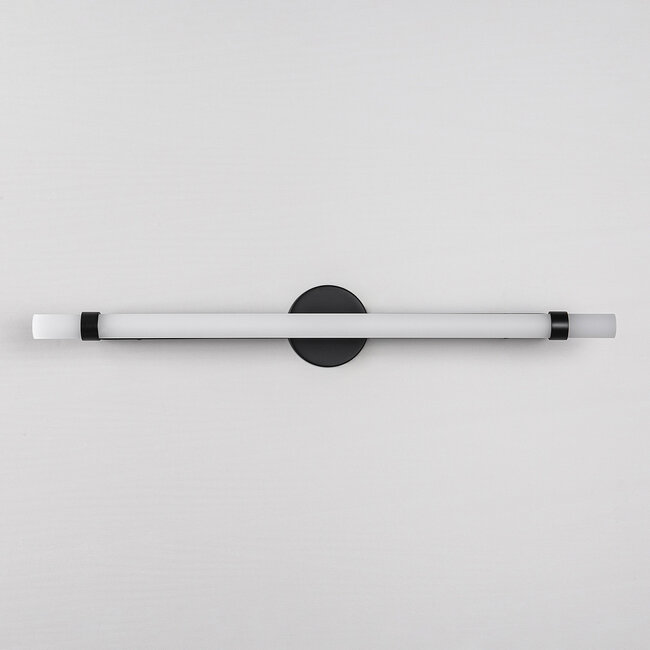 Adjustable bathroom mirror light, Black, with integrated LEDs - Optix