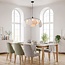 pendant light Floare - black with white linen