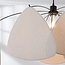 Linen pendant lamp, white with Black - Floare