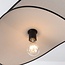 pendant light Sapca - white linen with black accents