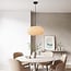Minimalist linen pendant lamp, beige - Linte