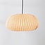 Minimalist linen pendant lamp, beige - Linte