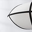 pendant light Ovala - beige linen with black accents
