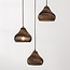 Modern cardboard pendant lamp Lumina, 3-light