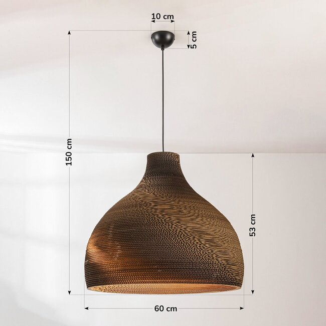 Soluna cardboard pendant lamp - Ø60 cm