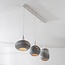 Folia 3-light pendant light - white paper fibre