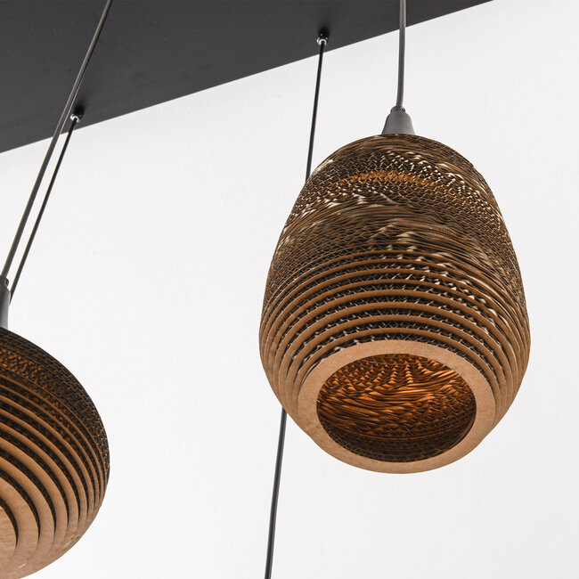 6-light cardboard pendant lamp - Sferra