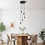 Industrial 5-light cord pendant Illumine - black (excluding E27 bulbs)
