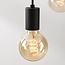Industrial 5-light cord pendant Illumine - black (excluding E27 bulbs)