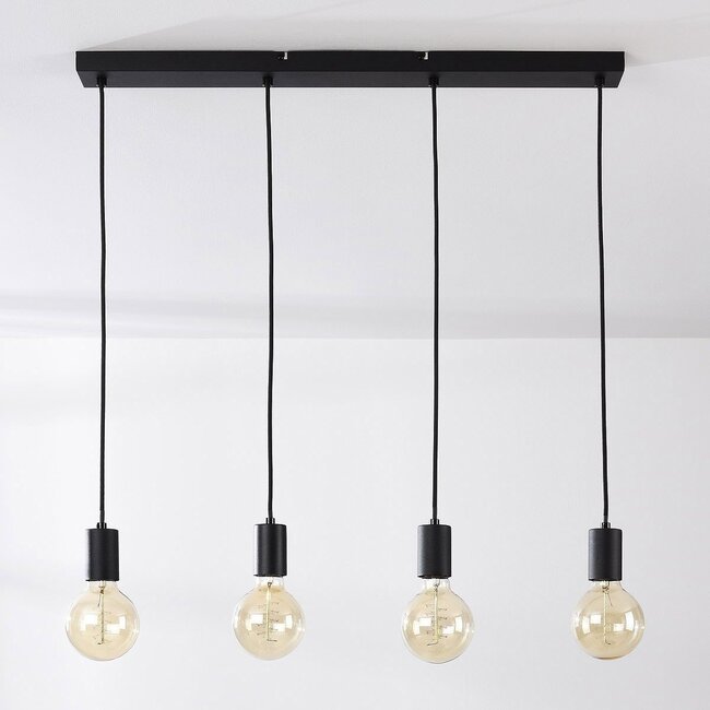Nivelle 4-light cord pendant - black