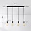 Industrial cord pendant Nivelle Black - 4-light (excluding E27 bulbs)