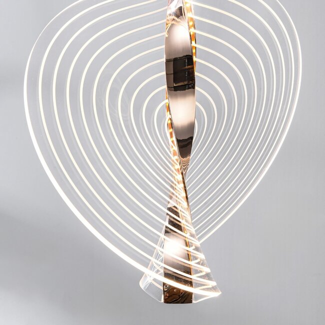 Pendant light Luminex with 3-step dimmable LEDs - gold