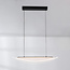 Flectra designer pendant lamp with 3-step dimmable LEDs and grid pattern - black