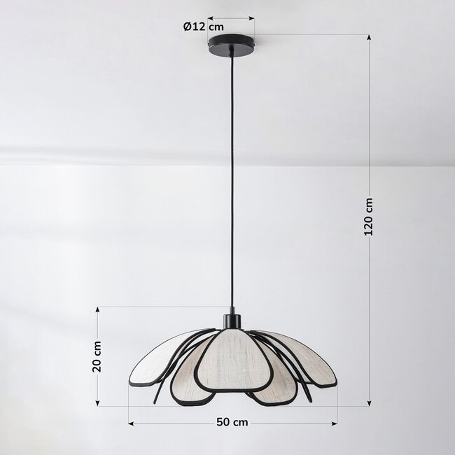 Petal 1-light pendant light - flower shape