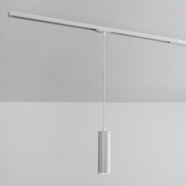 Tube pendant light 1-phase track Simon, white