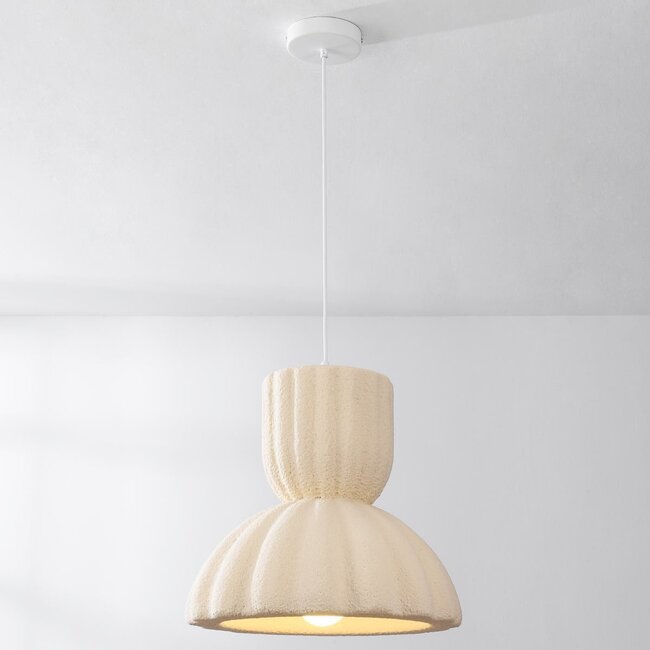 Modern Wabi-Sabi pendant lamp Soru 40 cm - sand beige