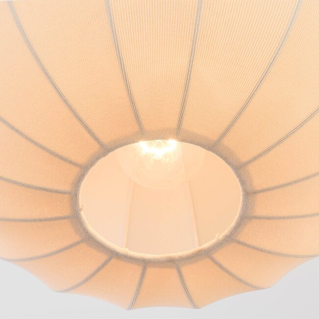 Linen 1-light ceiling light - beige fabric