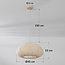 Fabric pendant lamp Mesh - beige